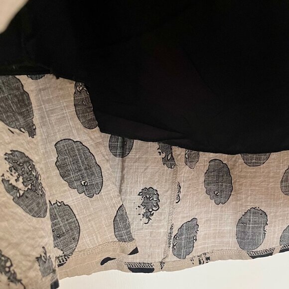 Abstract Polka Dot Linen Midi Skirt | Size Small - Picture 7 of 7